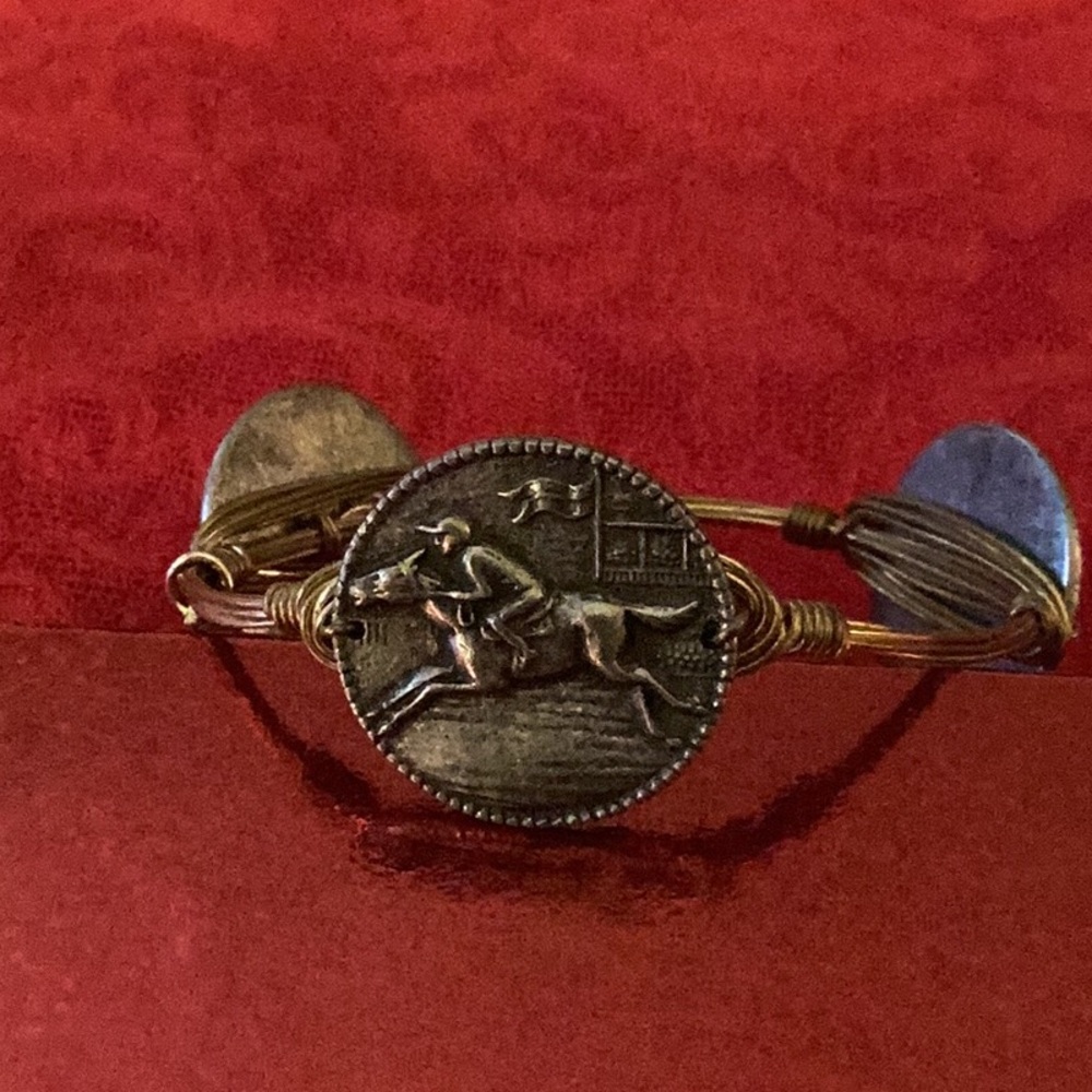 Horse Bourbon and Bowties Coin Bangle Bracelet